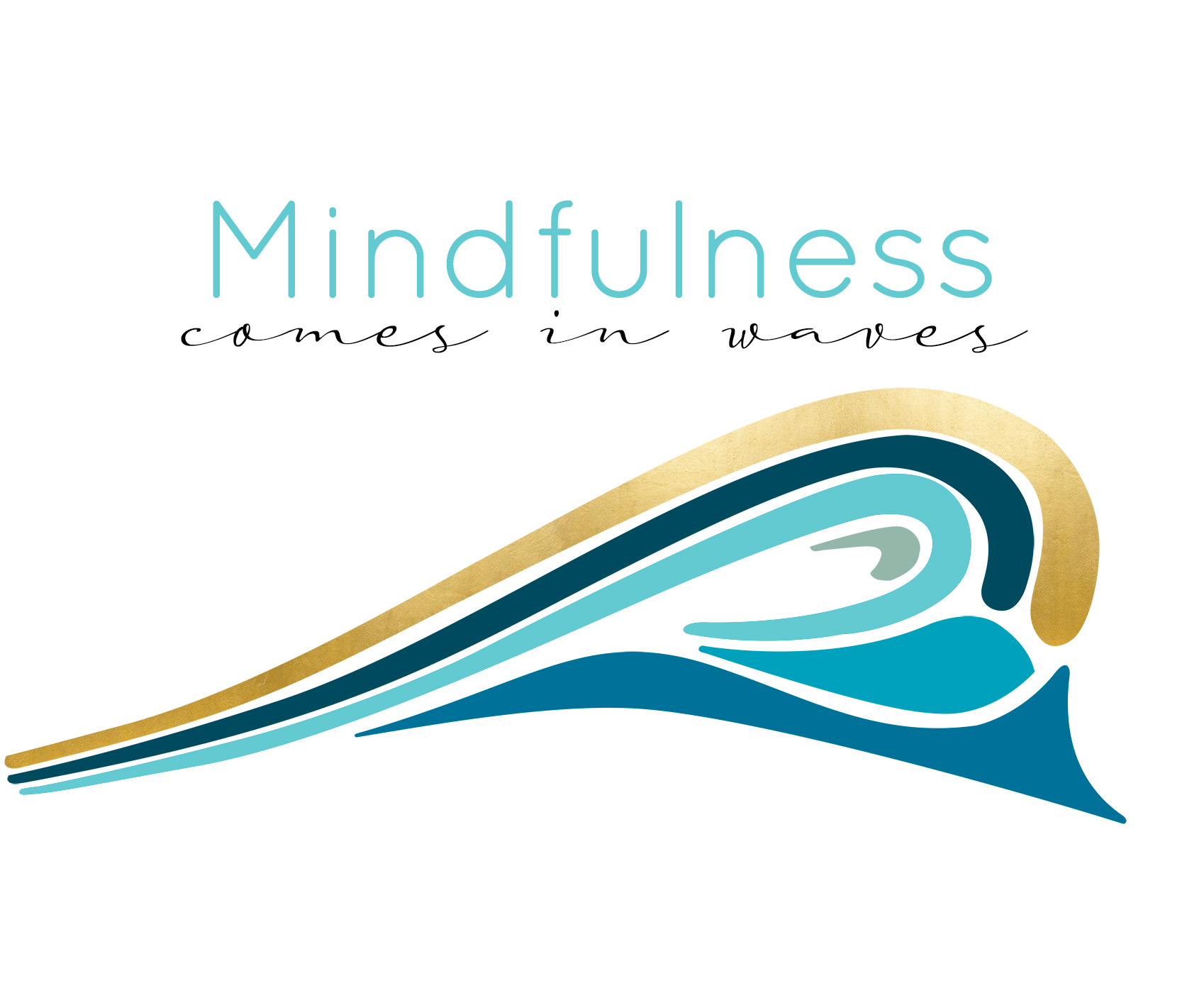 Mindfulness comes in waves illus-wave-goldmint